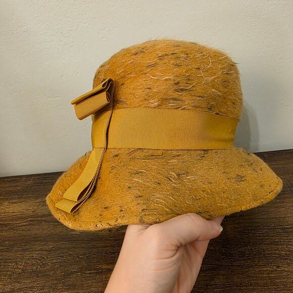 Vintage 1960s Henry Pollak Étoile Felt Hat Womens Bow Union Made USA